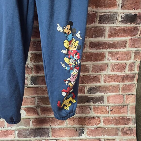 Disney Sweatpants L | Mickey and Friends Navy Cozy Cartoon Athleisure Loungewear - Picture 3 of 7